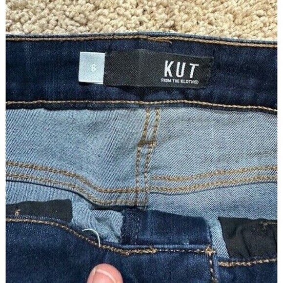 2/$30 Kut from the Kloth Womens 6 Connie Ankle Skinny Jeans High Rise Fray Dark - Picture 3 of 9